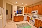 Gourmet Kitchen w Refrigerator / Freezer, Ice Maker, Oven, Microwave, Disposal and Dishwasher
